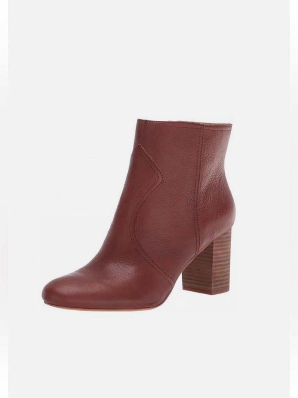 🛍️Lucky Brand Western Boho Leather Booties – Cognac Brown
